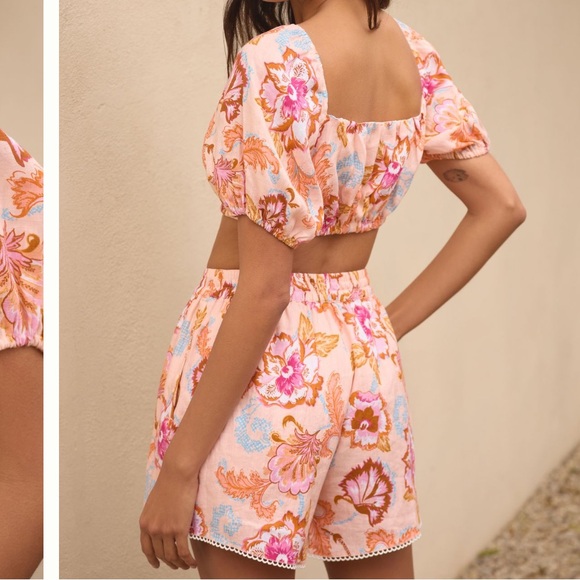 NWT Seafolly Crop Top in Peach - Picture 3 of 7